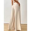 Casual Style Plus-Size High-Waisted Drapey Wide-Leg Pants for Women Summer Cotton-Linen Texture Slimming and Flattering Skirt Pants Commuting
