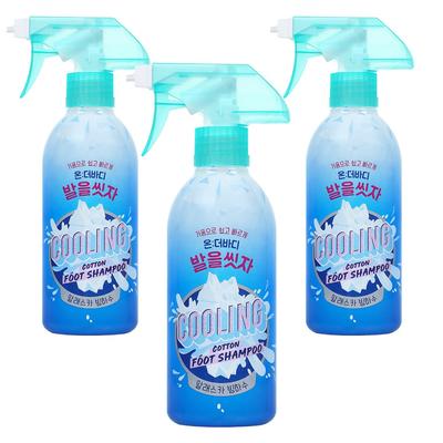 Baumwoll-Fußwaschmittel Waschen Sie Ihre Füße Kühlendes Fußshampoo, 1 Packung, 3 Stück, 385 ml