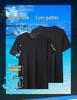 New Ice Silk Men's Round Neck Loose Short Sleeve T-shirt, Summer, Solid Color, Sizes L-9XL.