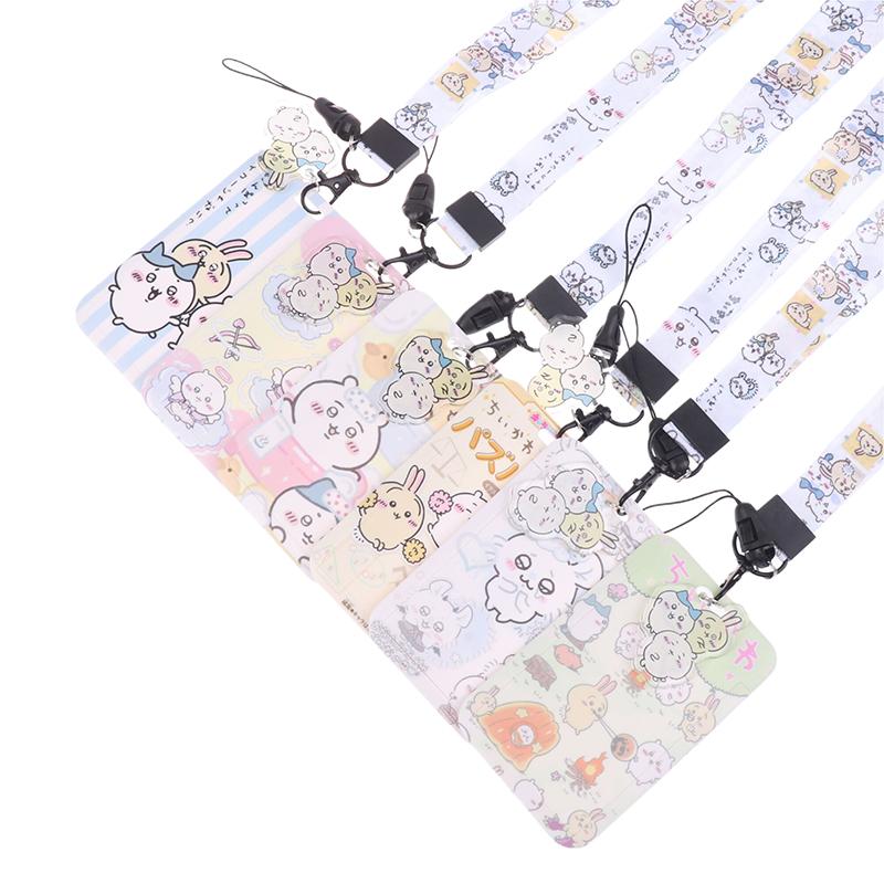 Cute Cartoon Neck Strap Lanyard Card Cover For Student Id Card Teacher Strap Badge Holder Photo Card Diy Hang Rope Keyring