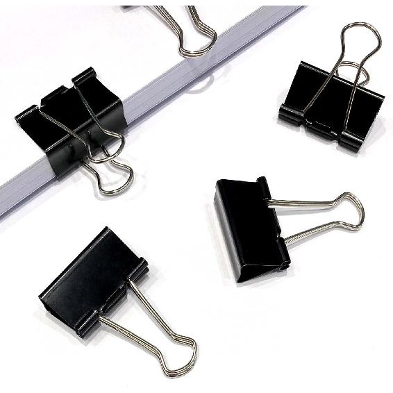 40Pcs Medium Binder Clips, 1.25 inch(32mm), Paper Clamps Medium Size for Office Supplies, Black