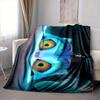 1Pc Alien Cat Space Flannel Blanket, Soft And Comfortable, Casual Warm, Camping Travel, Christmas, Halloween Xmas Gift S1366