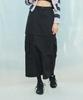 LARTIGENT L9 2-Way Nylon Long Skirt(Black)