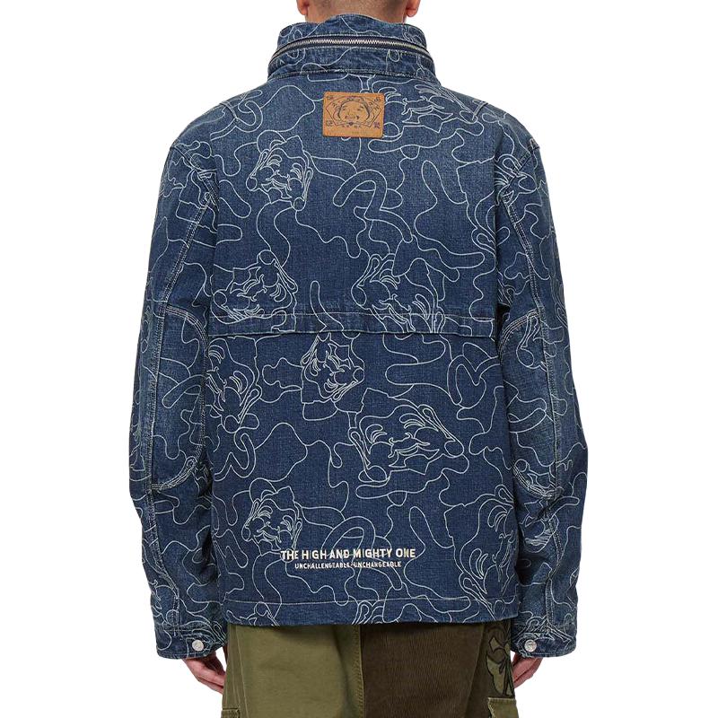 Evisu Camouflage Casual Outdoor Trendy Stand Collar Jacket Men jackets 2EAHTM1DJ201XXDQ