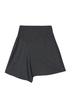 Aejeuon Preppy Unbalance Skirt/Gray