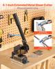 Sheet Metal Shear, 155 Mm Manual Hand Plate Shear, Heavy Duty Mounting Type Sheet Cutter with Solid Steel Frame, High Precision, Extended Handle for