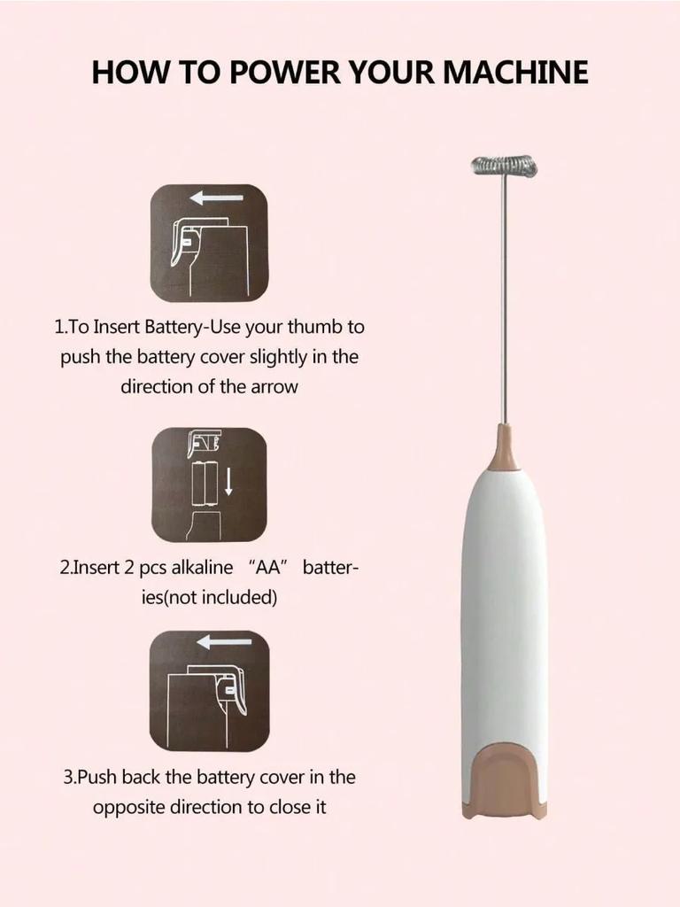 Electric Milk Frother Kitchen Drink Foamer Whisk Mixer Stirrer Coffee Cappuccino Creamer Whisk Frothy Blend Whisker Egg Beater