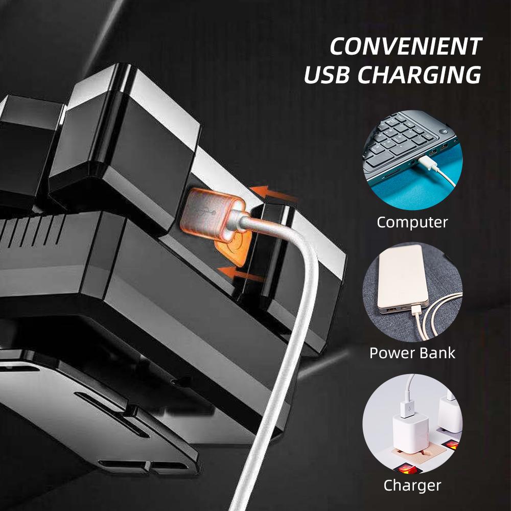 Headlamp USB Rechargeable Head LED Lamp Ultra Bright Head Flashlight 5 LED 4 Modes Waterproof