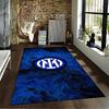 Blue Abstract Pattern Carpet with Logo Design for Home Decoration Suitable for use as an anti-slip for living room bedroom sofas