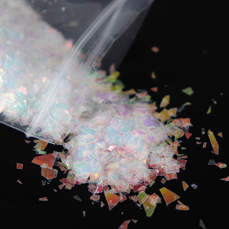 10 g holografických nepravidelných třpytek na nehty DIY gel Polish manikúra zdobení nehtů příslušenství