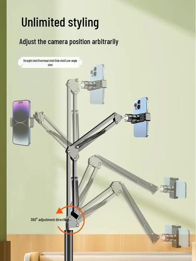Adjustable Floor Stand for Tablets and Phones – Ideal for Streaming & Binge-Watching At Home or Dorm