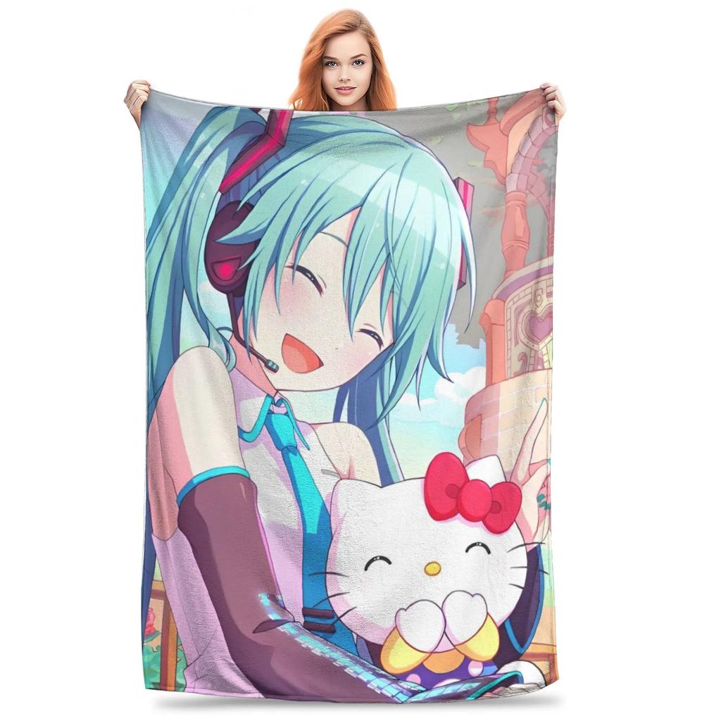 Yoisaki Kanade Flannel Throw Blanket Super Soft for Travel Bed Use Home Textiles