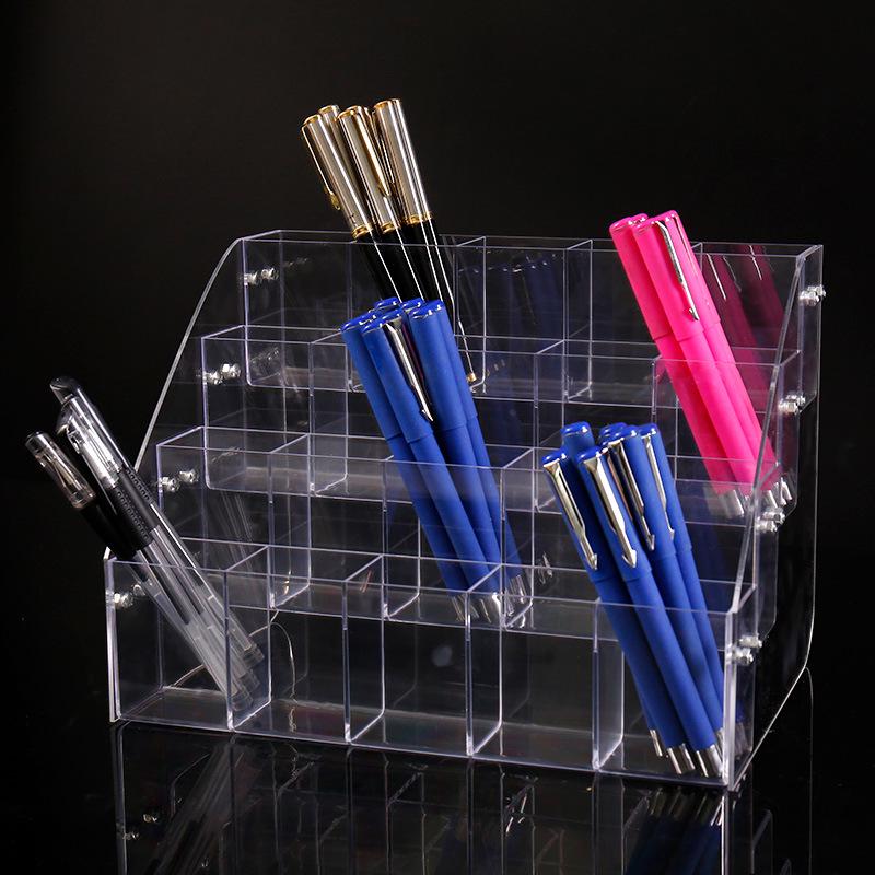 

Acrylic Pen Display Stand: Stationery Store Holder for Pens, Pencils, and Ballpoints.