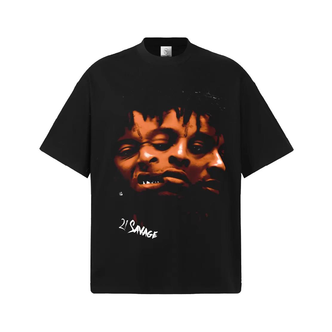 

21 Savage Graphic T-Shirt Unisex Oversized Hip Hop Rapper Casual Cotton Short Sleeve Urban Streetwear Trendy for Youth 2XL