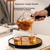 TEAHUE Glass Tea Pot with Side Handle, Tea Infuser Set with Separation, Glass Tea Set with Heating Functio