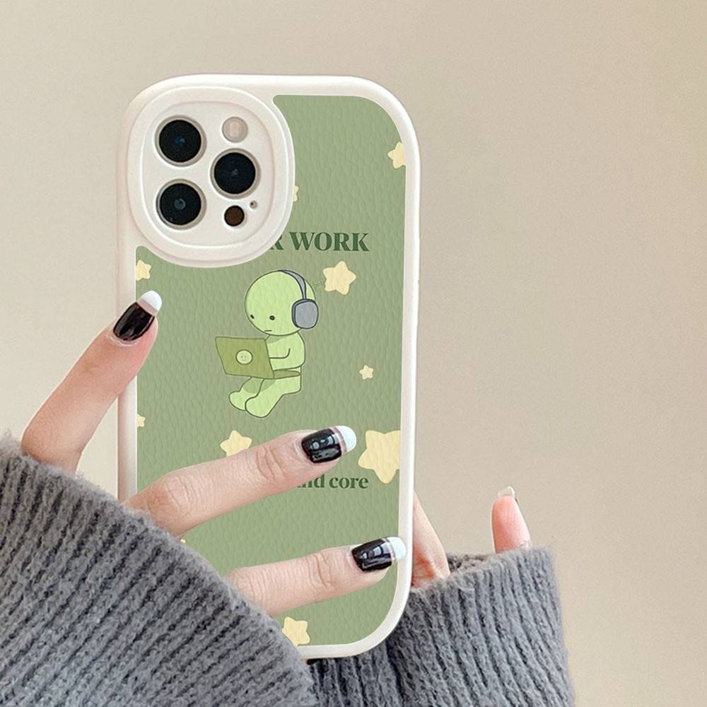

Милый чехол S-Smiski для телефона iPhone 16 15 14 13 12 11 Pro Max Plus Кожаный противоударный чехол iPhone 14pro max