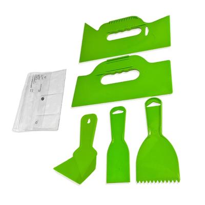 Complete Set Of 5 Lightweight Plastic Putty Scraper Spatula For Wall Paper Repairs Spackling Taping Trimming Plastering