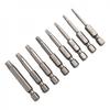 8Pcs 50mm 1/4 Hex Shank Magnetic Five-point Torx Screwdriver Bits Set T8-T40