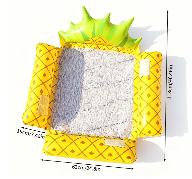 Foldable Fruits Floating Water Hammock Lounger Water Toys Inflatable Floating Bed Chair Summer Swimming Pool Water Hammock Bed