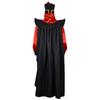 Film Jafar Cosplay Kostüm Jumpsuit Umhang mit Hut für Männer Frauen Outfits Halloween Karnevalsparty Rollenspiel Anzüge