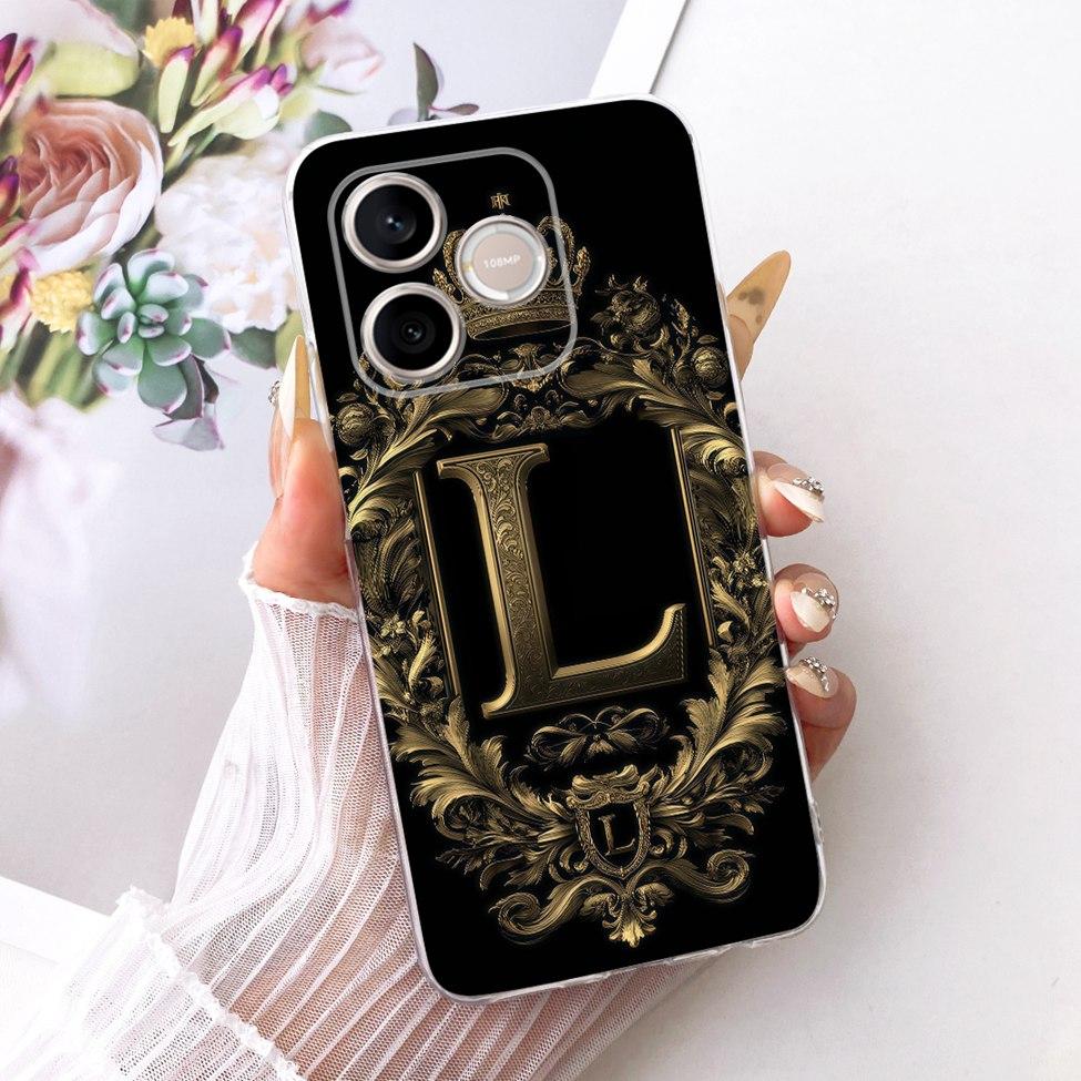 Transparente Hülle für Honor 500 Smart Cover Luxus A-Z Buchstaben Mode Cool Krone Weiche Hülle für Honor 500Smart