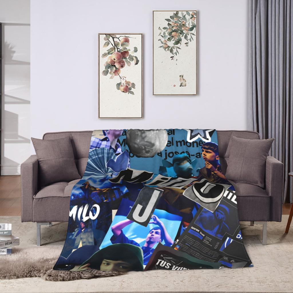 Rapper Milo J  111  Warm Blanket  Picnic Plush Throw Blanket Aesthetic Couch Bed Flannel Bedspread Sofa Bed Cover