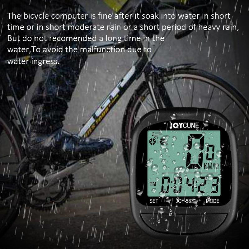 Fahrradcomputer Fahrrad Wasserdicht Kabelgebunden Tacho Und Kilometerzähler Stoppuhr Cycle Bike Computer Mit LED-Anzeige Für Radrennen