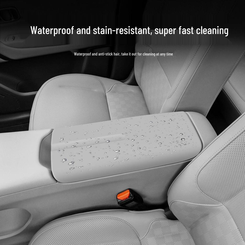 Compatible Silicone Armrest Box Cover for 26 Leapmotor A10 Models - Anti-scratch Leather Pad Accessory