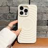 Solid Color Corrugated Shell for Apple 16 Sun Phone Case Magnetic High-end Feel for IPhone15promax Protective Case