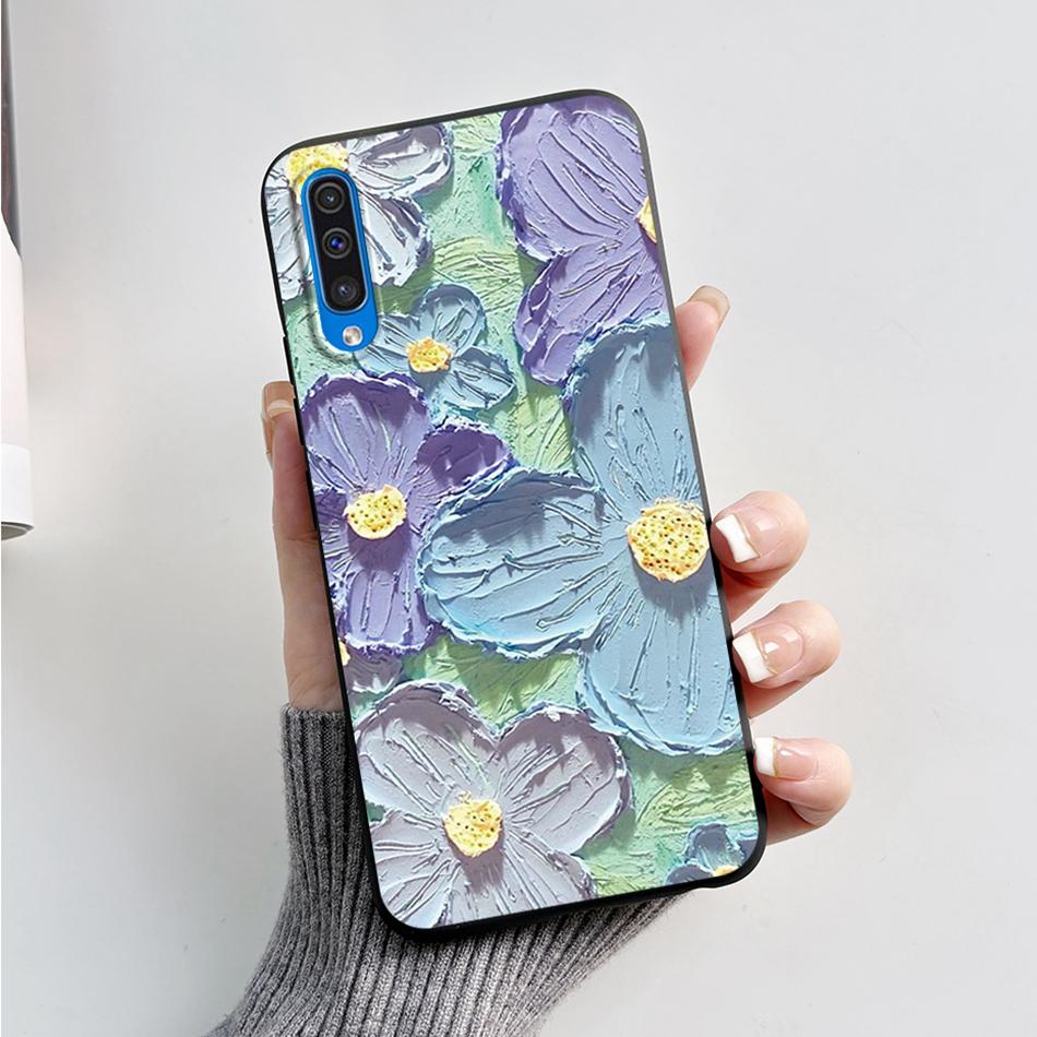 For Samsung A50 A50S A30S Case Cartoon Soft Liquid Silicone Full Protection Phone Back Cover For Galaxy A 50 50S 30S Funda Shell