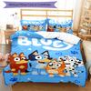 3pcs Bluey Bedding Set Duvet Cover Closure Includes 1 Duvet Cover & 2 Pillowcases, Soft and Comfortable for All Seasons.