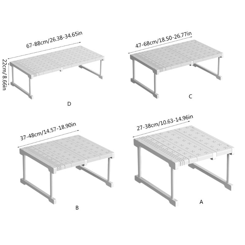 Expandable Wardrobe Organizer Adjustable Storage Shelf for Cabinets and Closets Use Carbon Steel Organization Rack