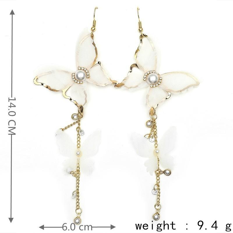 Trendy European-American Mori Style Butterfly Earrings