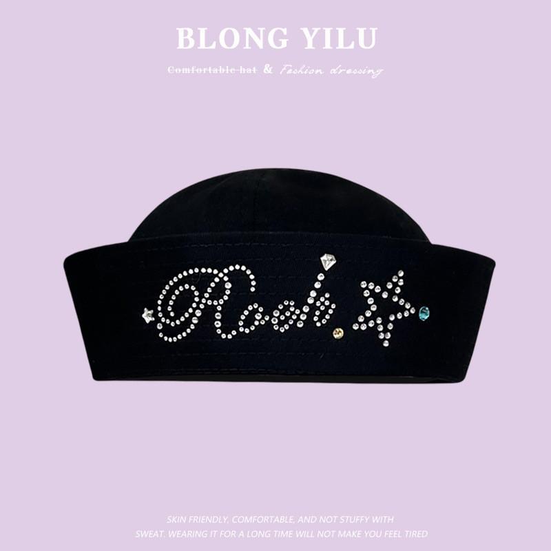 Sailor Hat With Bow Mesh Breathable Cotton For Summer And Spring Wear