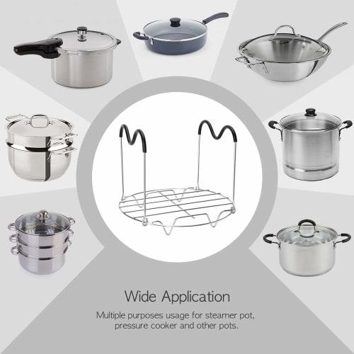 Steamer Rack with Trivet and Handle, Compatible with Instant Pot Accessories (6-Quart, 8-Quart), Pressure Cooker Trivet, Wire Steam Rack, Perfect for