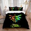 Zelda'S Colorful Emblem Print 3Pcs Bedding Setduvet Cover With 2 Bedropillowcase Home Birthday Gift