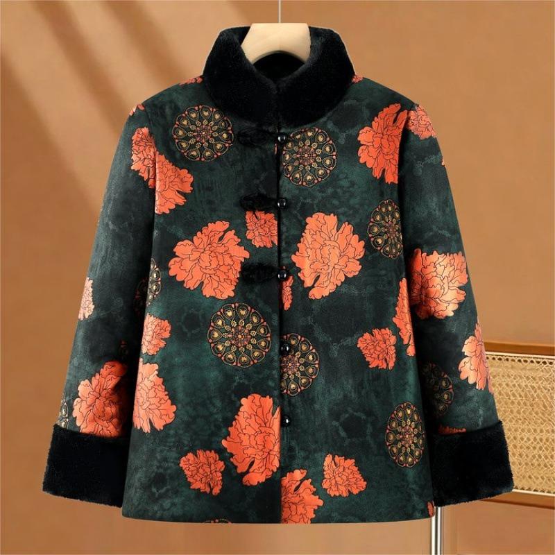 Winter Cotton-padded Jacket, Piled and Thickened Wife Jacket, Warm Old Cotton-padded Jacket, Cotton-padded Jacket Top