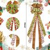 Large Green Bow Christmas Tree Topper Bow Wreath Linen Bowknot Decorations  Ornaments