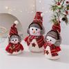 Soft Snowman Plush Doll Ornament Safe For Children Christmas DIY Decoration Home Office Party Supplies Tabletop Display