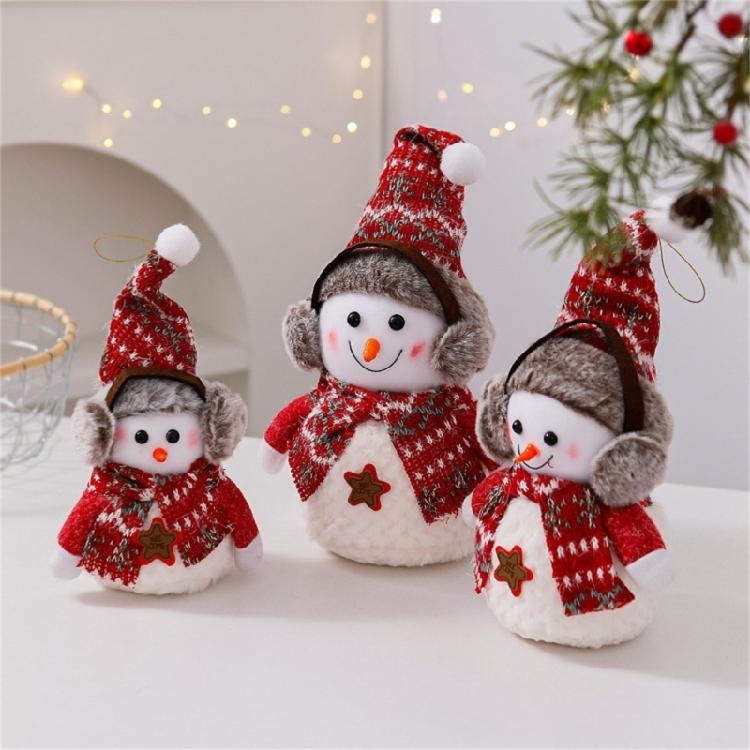 Soft Snowman Plush Doll Ornament Safe For Children Christmas DIY Decoration Home Office Party Supplies Tabletop Display