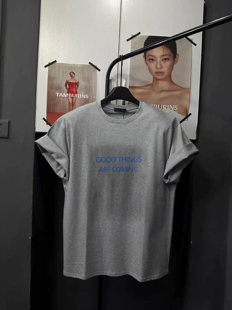 Korean Dongdaemun Plus Size American Retro Loose Letter Print Cotton T-shirt for Women - Summer Arrival