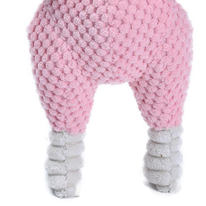 Hund Quietschspielzeug Weich Zahnreinigung Interaktiv Hühnchenform Stofftier Welpe Kauspielzeug für Groß