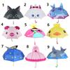 9 Colors Cute Cartoon Children Umbrella Animation Creative Long-handled 3D Ear Modeling Kids Umbrella for Boys Girls