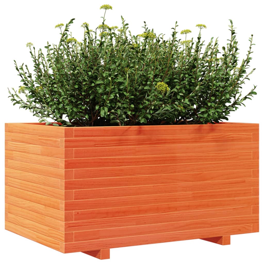 Vidaxl Garden Planter, Waxed Brown, 90X60X49.5 Cm, Pine Wood