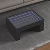 VidaXL Coffee Table with Infinity LED Black 70x50x30 Cm, Side Table, Living Room Table, Side Table, End Table, Table 847610