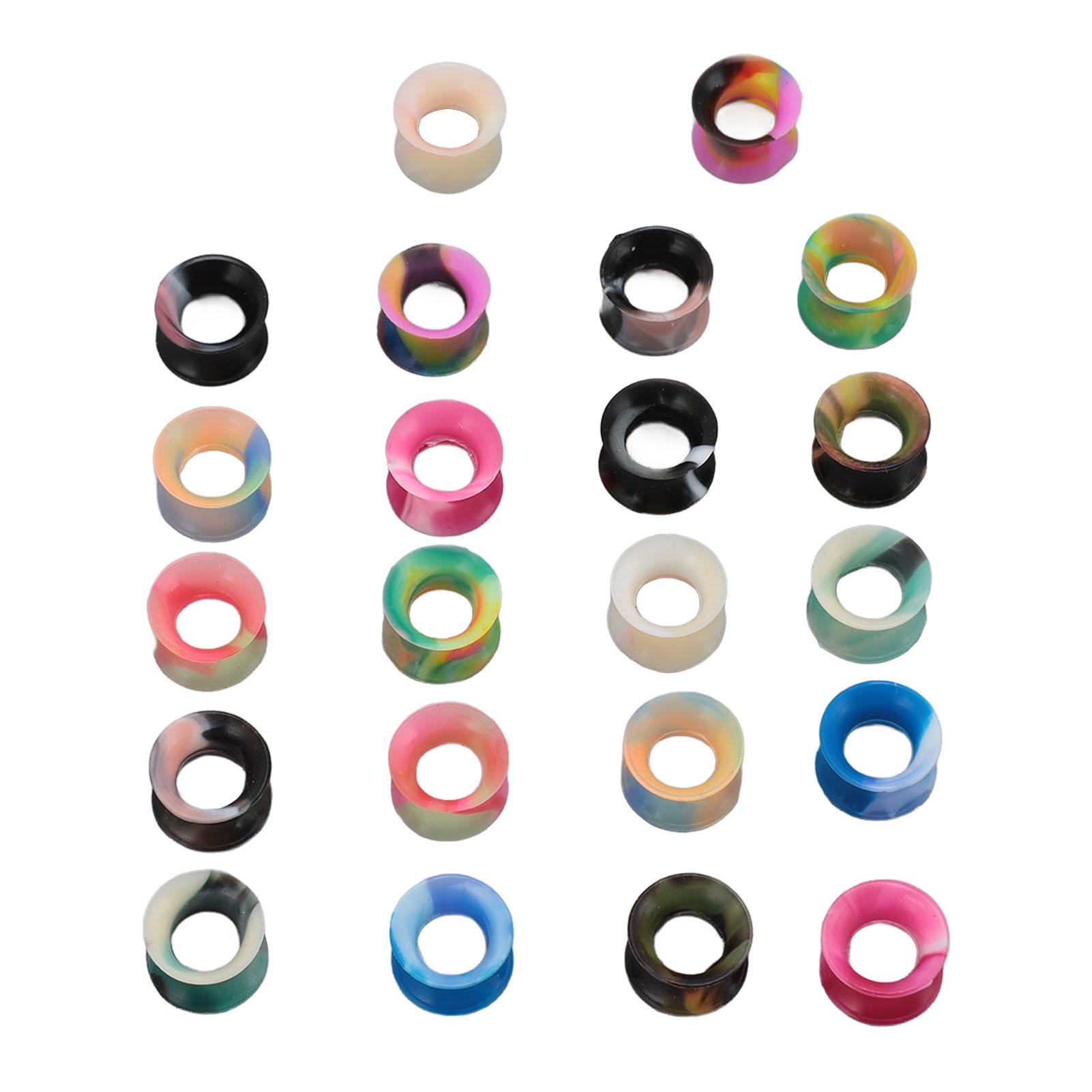 

11 пар 10 мм силиконовых ушных зондов для растяжки, набор разноцветных мягких гибких сережек-туннелей