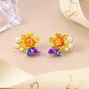 Mori Small Oil Drop Pearl Flower Earrings Small Fresh and Sweet Butterfly Love Earrings Super Fairy High-end Stud Earrings