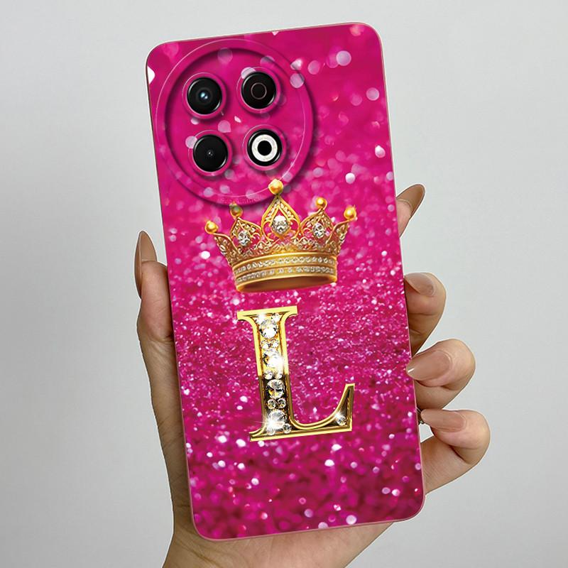 For Tecno Spark 30 Pro 4G KL7 Case Crown Letters Camera Protection Shockproof Anti-Fingerprint Cover For Tecno Spark30 Pro Coque