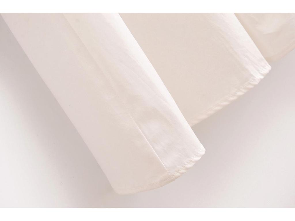 2025 Spring Women's European Style Turn-Down Collar Long Sleeve Midi Dress