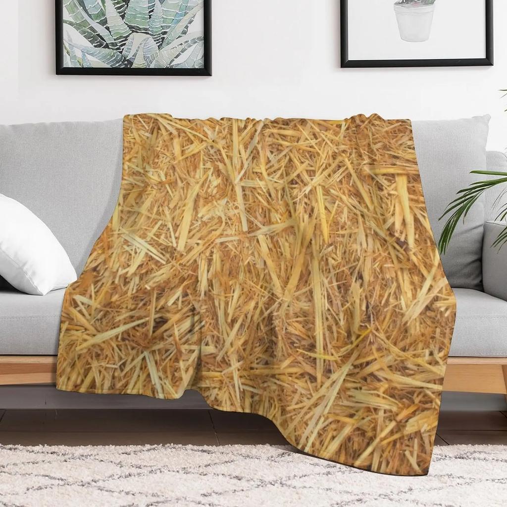 STRAW Throw Blanket Cozy Napping Blanket Gift for Mom Dad
